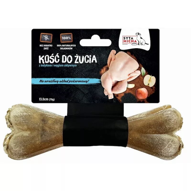 Dabīga kūstoša kaula uzkoda ar tītaru
