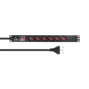 Power Distribution Unit Lanview LVR-2MIT-SW-IT6 1U Black 2m Cable