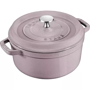 Staub Round Cast Iron Pot La Cocotte 20cm 2.2 ltr Cherry Blossom