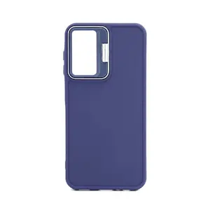 Гибридный чехол iLike для Samsung Galaxy A55 с подставкой для камеры, синий
