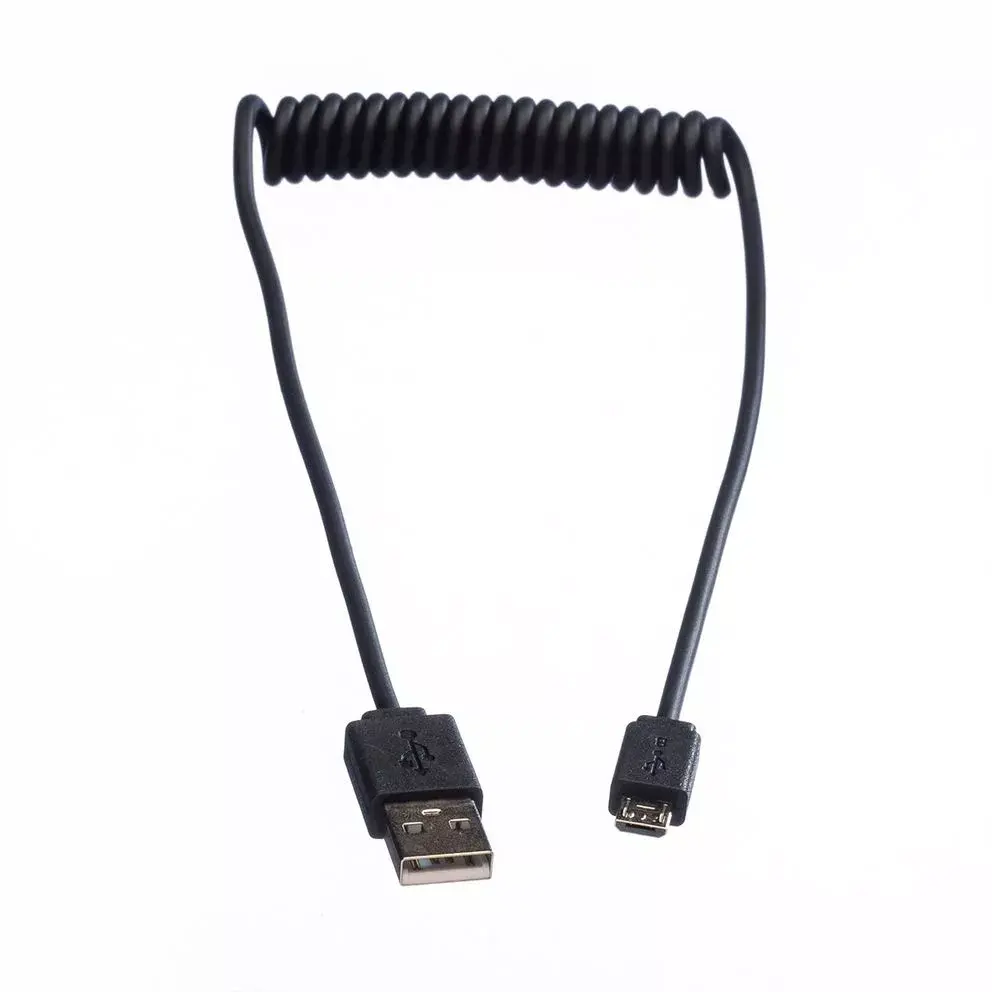 USB 2.0 Spiral Cable ROLINE A - Micro B M/M 1m Photo 2