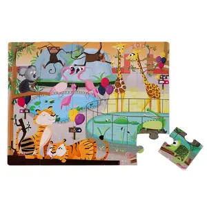 Tactile Puzzle Janod A Day At the Zoo 20 pieces