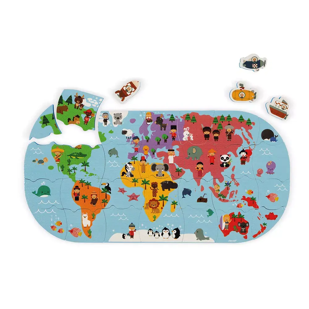 Bath Puzzle Janod Bath Explorers Map Photo 5