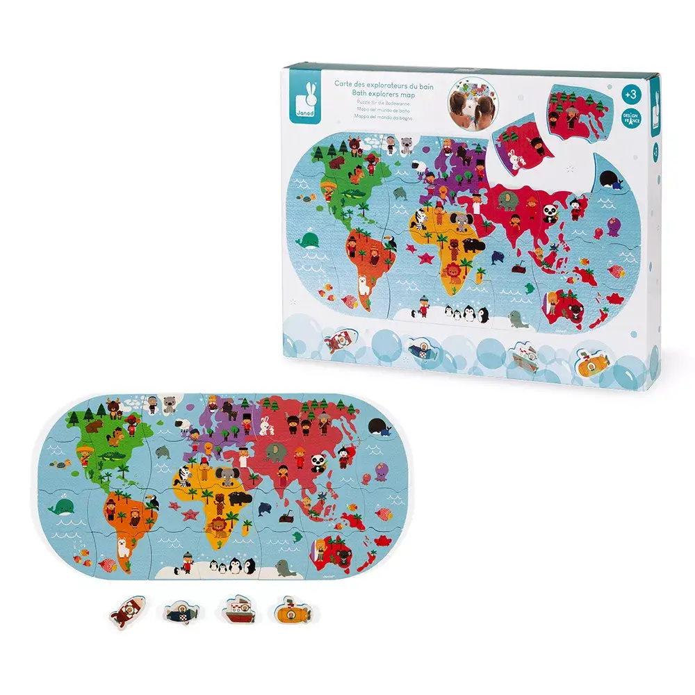 Bath Puzzle Janod Bath Explorers Map Photo 10