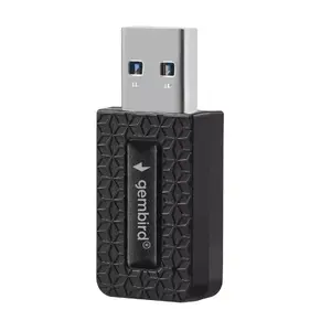 WLAN USB‑адаптер GEMBIRD AC1300 Dual‑band Wi‑Fi 5 (RTL8812BU) 867 Мбит/с USB 3.0 Встроенная антенна, чёрный