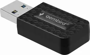WLAN USB‑адаптер GEMBIRD AC1300 Dual‑band Wi‑Fi 5 (RTL8812BU) 867 Мбит/с USB 3.0 Встроенная антенна, чёрный