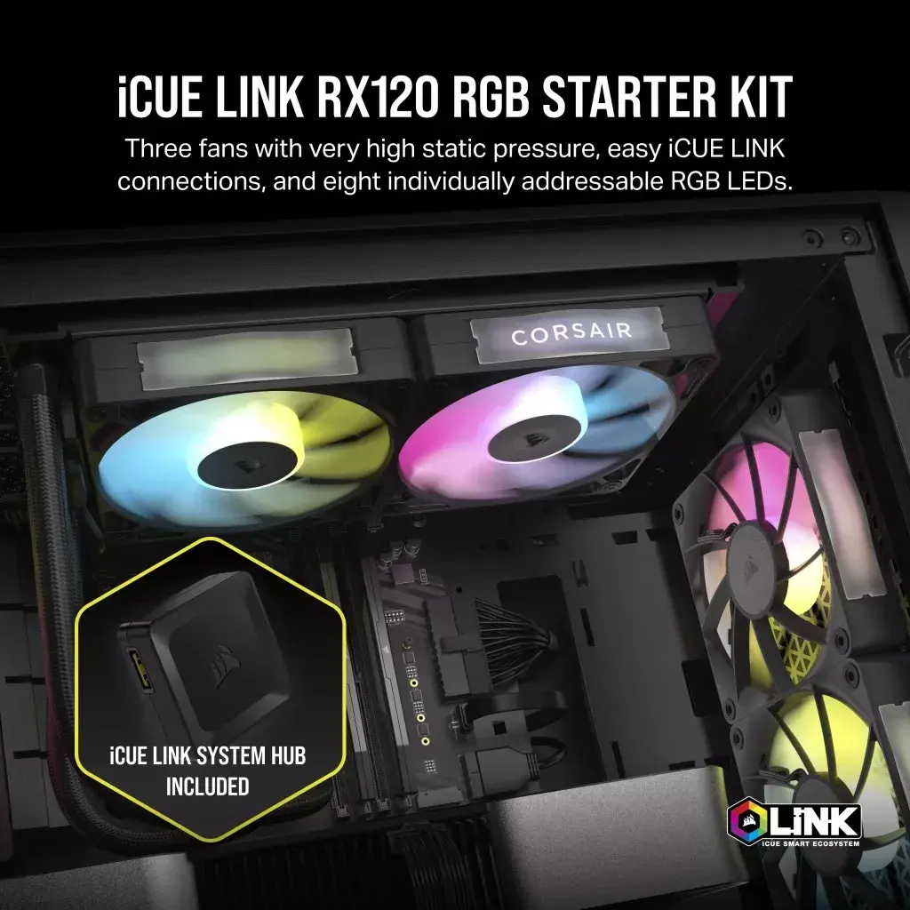 Ventilators Corsair iCUE LINK RX120 RGB Photo 2