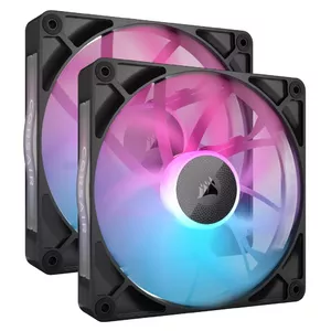 Corsair iCUE LINK RX140 RGB Datora korpusam Ventilators 14 cm Melns 2 pcs