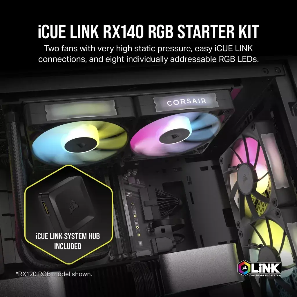 Ventilators Corsair iCUE LINK RX140 RGB Photo 2