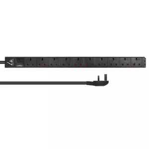 Power Distribution Unit Lanview LVR-3MUK-SPD-UK10 8 AC outlets 1.4U Black