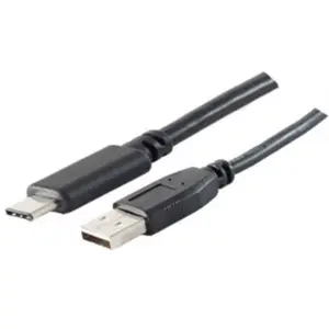 USB cable ShiverPeaks BS77143-1.0 USB 2.0 1 m USB C USB A Black