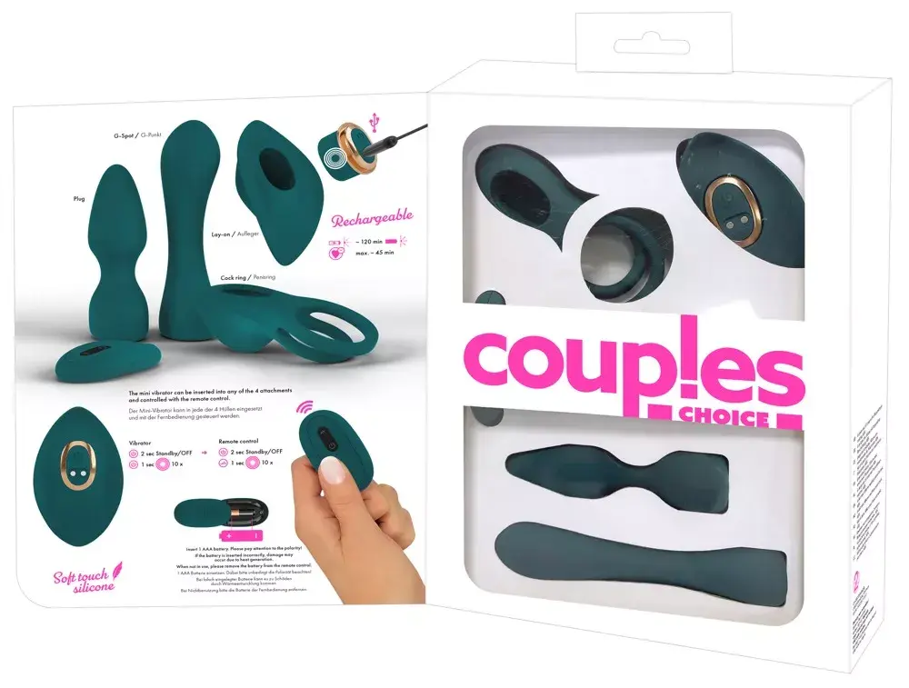 Couples Choice Mini Vibe силиконовый — набор 5 в 1 Photo 17