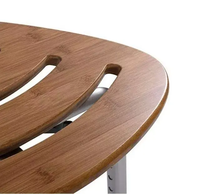 Shower stool SUNDO PLS063 — wooden adjustable 44.5–55 cm Photo 2