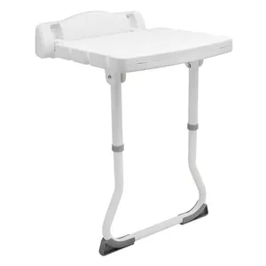 Wall-mounted shower chair SUNDO PLS007, foldable, height 46–53 cm, depth 310 mm, width 340 mm, max load 110 kg