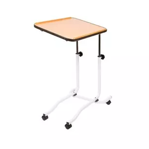 Naktsgaldiņš Mobilex BRAK kompakts ar uzglabāšanu, taisnstūra virsma, 4 fiksējami riteņi, augstums 61–87 cm, 540×410 mm