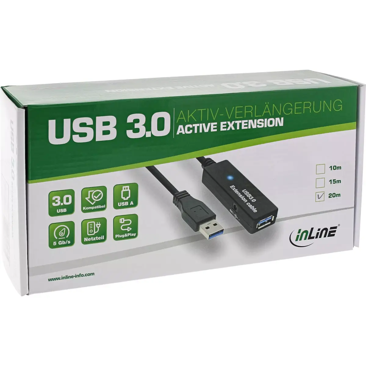 InLine USB3.2 Gen.1 активный удлинитель кабель Photo 4