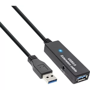 InLine USB3.2 Gen.1 активный удлинитель кабель Type A male/female черный 15м