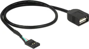 USB кабель DeLOCK 83825 USB 2.0 0.4 м черный