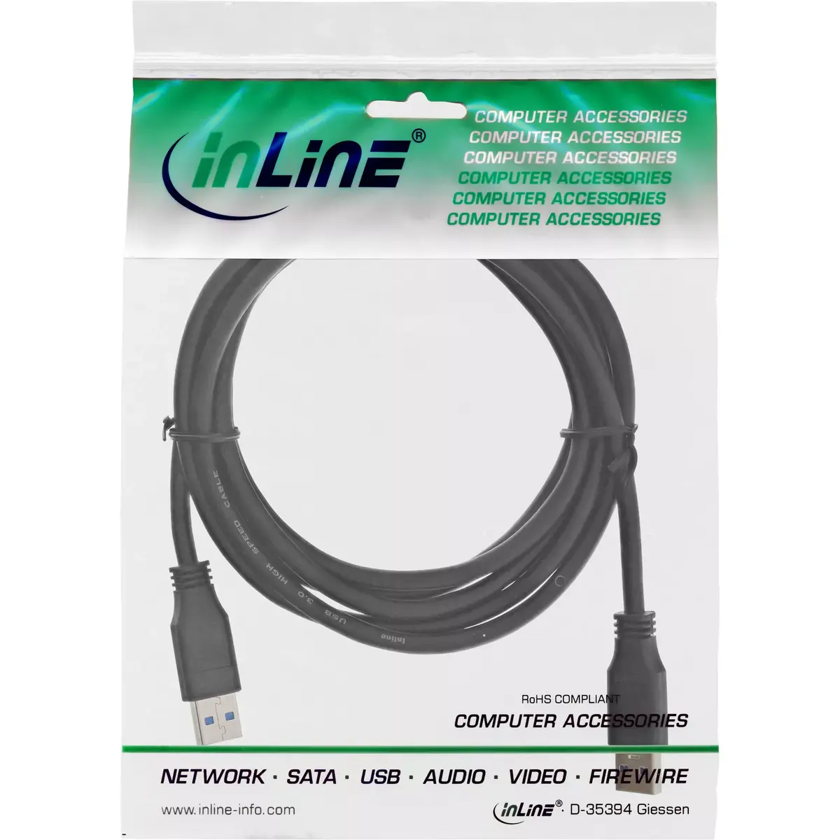 InLine USB 3.2 Gen.1 kabelis Type A male / A male Photo 2