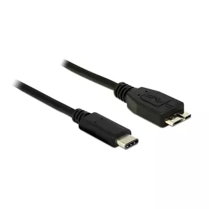 USB Cable DeLOCK 1m USB 3.1 USB 3.2 Gen 2 USB C Micro-USB B Black