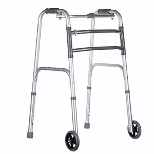 Ходунки VITEA CARE VCBP0031 алюминиевые, регулировка высоты 82–100 см, ширина 600 мм, нагрузка до 110 кг, колёса 12 см