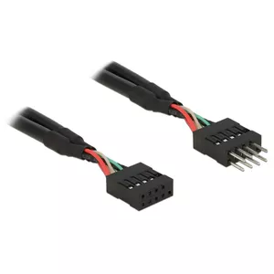 Кабель DeLOCK 0.1m 2xUSB2.0 10p