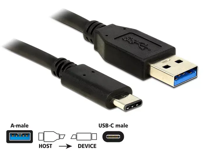 USB kabelis DeLOCK 0.5m USB3.1-C/USB3.1-A Photo 2