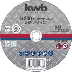 Резательный диск KWB 791993 Плоский центр для Металла