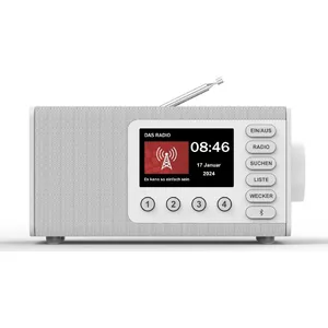 Hama digitālais radio DR1001BT, FM/DAB/DAB+/Bluetooth® RX, radio pulkstenis, balts (00054297)
