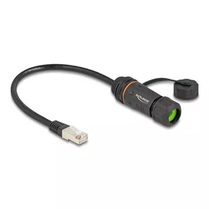 Network Cable DeLOCK 88147 RJ45 to RJ45 Cat.6A 0.25m Black