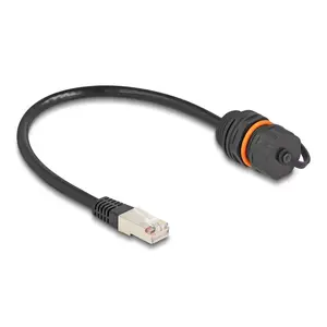 Network Cable DeLOCK 88146 RJ45 to RJ45 Cat.6A 0.25m Black