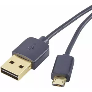 USB cable Renkforce Duplex USB A Reversible to Micro USB Type B 2.0, data and charging, length not specified