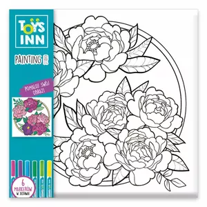 Picture for coloring with markers Flowers