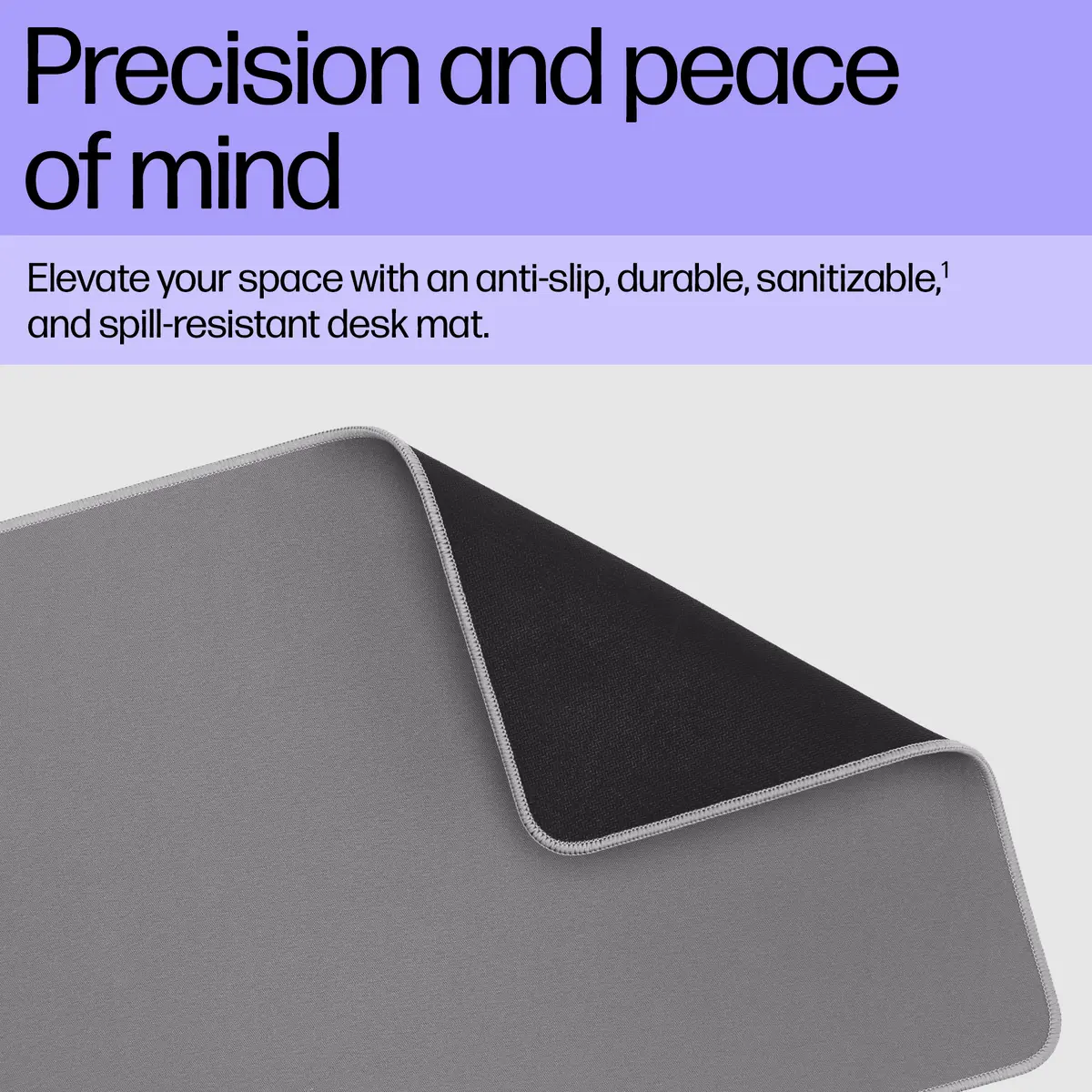 HP 205 Sanitizable Desk Mat Grey Photo 4