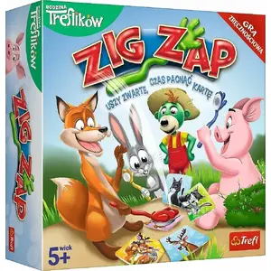 Galda spēle TREFL Rodzina Treflików - Zig Zap, ģimenes spēle bērniem