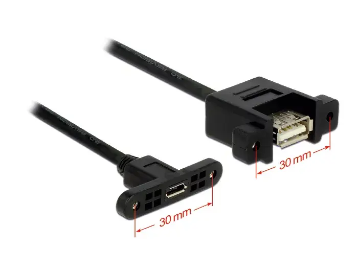 USB kabelis DeLOCK 1m USB2.0 Micro-B/USB2.0-A Photo 2