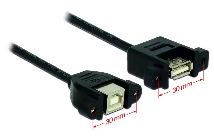 USB Cable DeLOCK USB 2.0 B/A 0.25m Photo 2