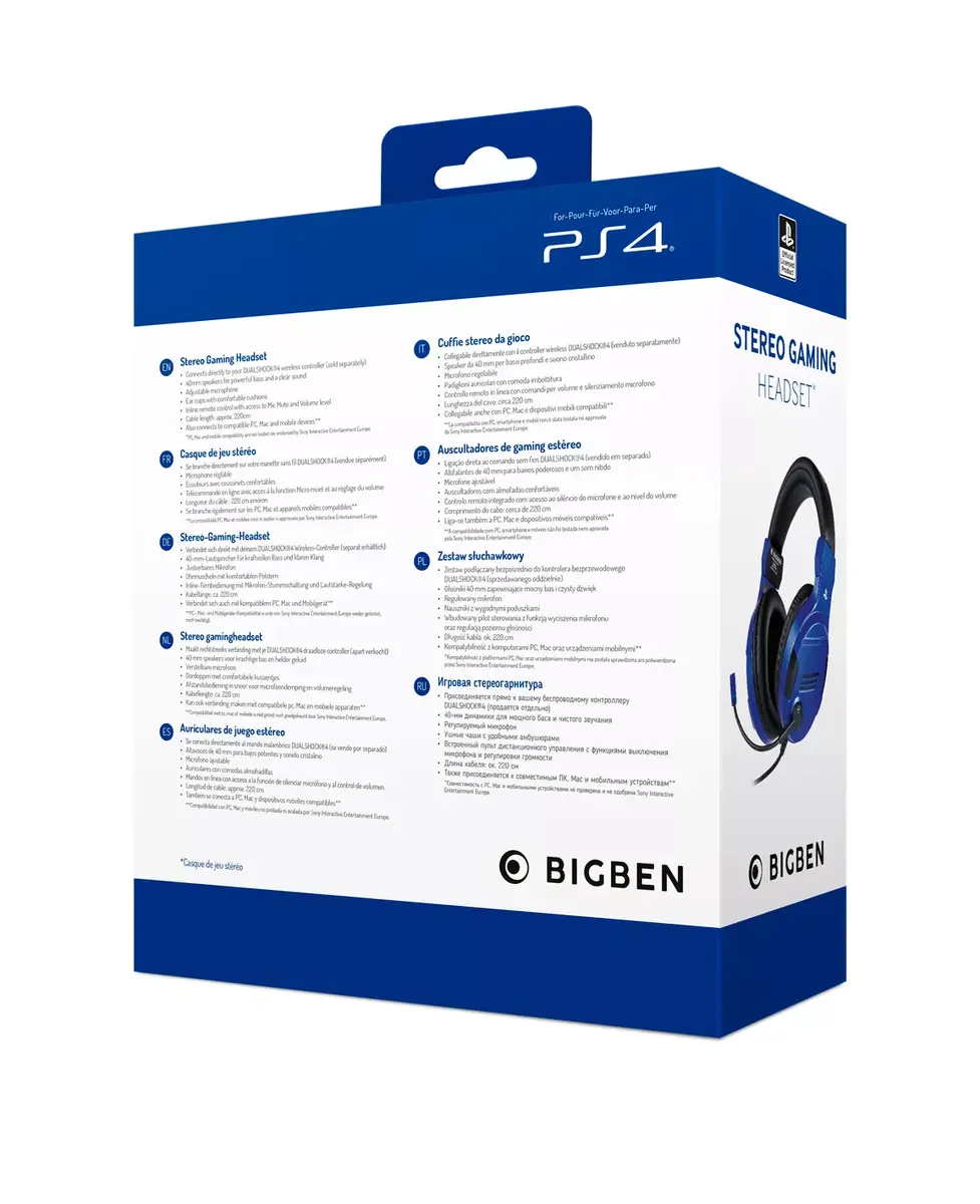 BIGBEN PS4OFHEADSETV3G проводные игровые наушники Photo 9