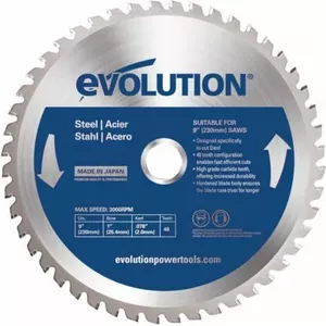 Circular TCT Saw Blade Evolution 230 mm 48T for Cutting Steel (EVO-230-48-S)