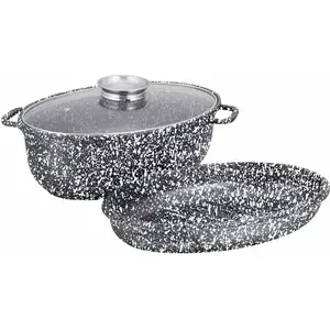 Klausberg Ceramic Roasting Pan with Grill and Lid KB-7367, 38 cm