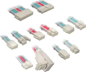 Cable/Adapter Kit Kolink Core Pro Braided Cable Extension Kit 12V-2x6 Typ 1 – Brilliant White/Neon Blue/Pure