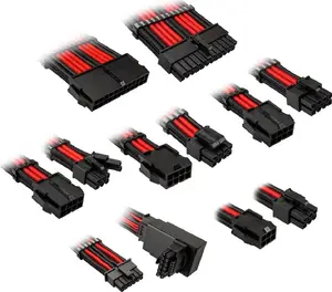 Cable/Adapter Kit Kolink Core Pro Braided Cable Extension Kit 12V-2x6 Type 1 Jet Black/Racing
