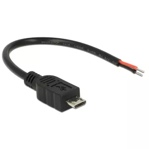 DeLOCK 82697 USB kabelis 0,1 m USB 2.0 Micro-USB B Melns