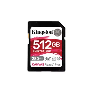 Flash Memory Kingston 512GB UHS-II Canvas React Plus SDR2V6