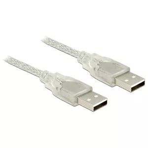 DeLOCK 0.5m, 2xUSB2.0-A USB kabelis 0,5 m USB 2.0 USB A Caurspīdīgs