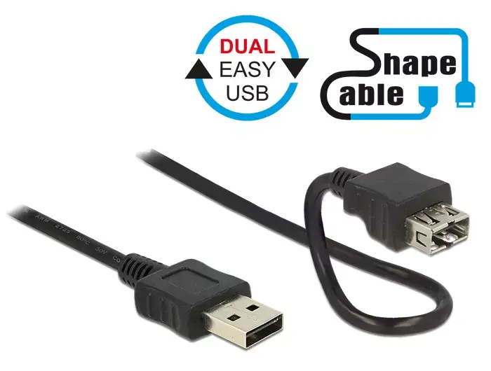 USB Cable DeLOCK 2m 2xUSB2.0-A Photo 2