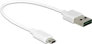 USB кабель DeLOCK 84805 USB 2.0 0.2м USB A Micro-USB B белый