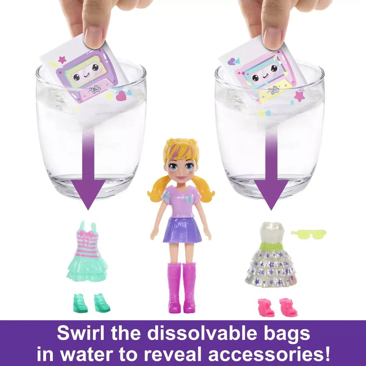 Polly Pocket Disco Dance Fashion Reveal — MATTEL komplekts Photo 17