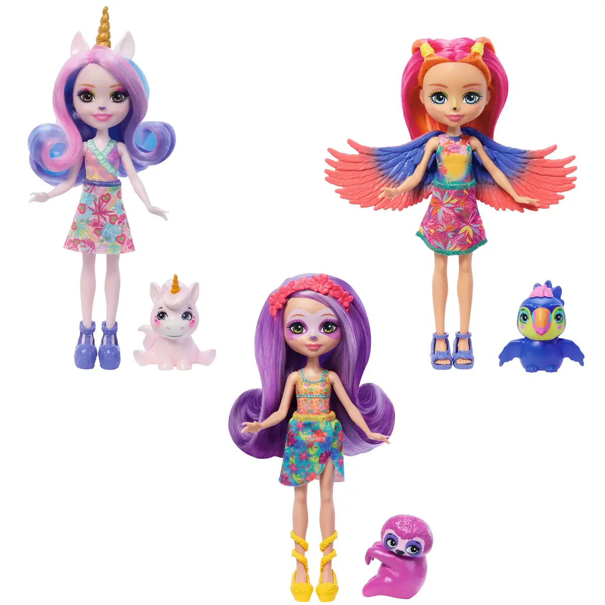 MATTEL Enchantimals Sunshine Beach Sabindra Sloth & Tang lelle Photo 2