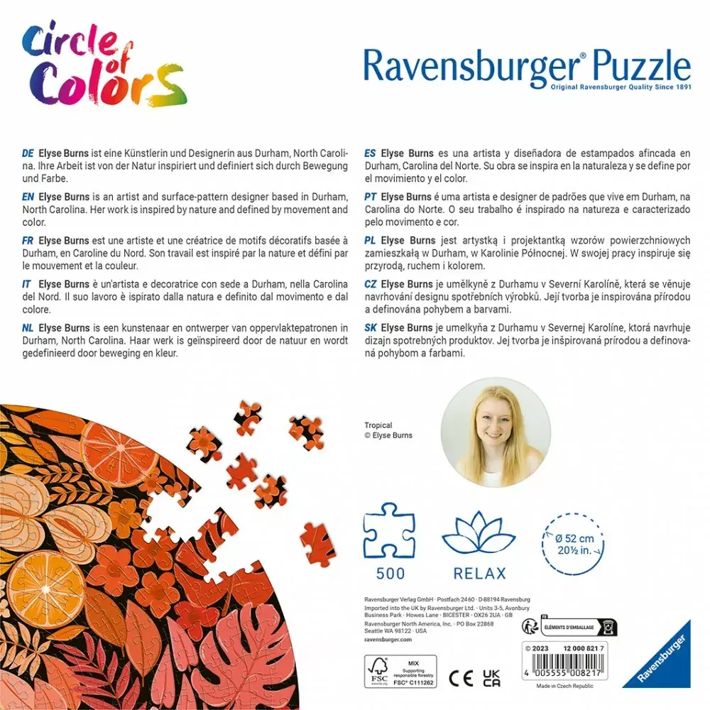 Ravensburger Puzzle 500 gab. — Paleta kolorów Tropiki Photo 3